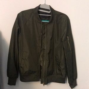 Women’s Olive Green Bomber Jacket